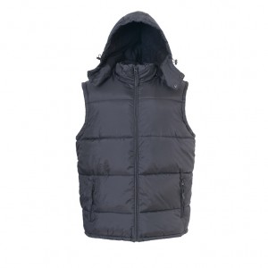 Hot sale Warm Outdoor Clothing - Men’s Outdoor Vest Removable Hooded Padded Puffer Vest – Dellee