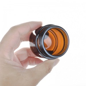 Amber Glass Jar for Eye Skincare Cream Cosmetic Cream Jar