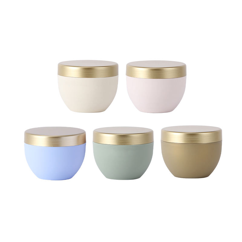 Empty Colorful PP Plastic Bowl Shape Cosmetic Cream Jar