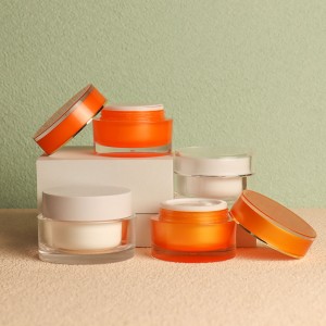 Popular Acrylic Double Layer Plastic Cream Jar Cosmetic Containers