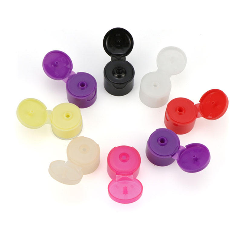 Colorful Plastic Screw Cap Cosmetic Packaging Plastic Flip Top Cap