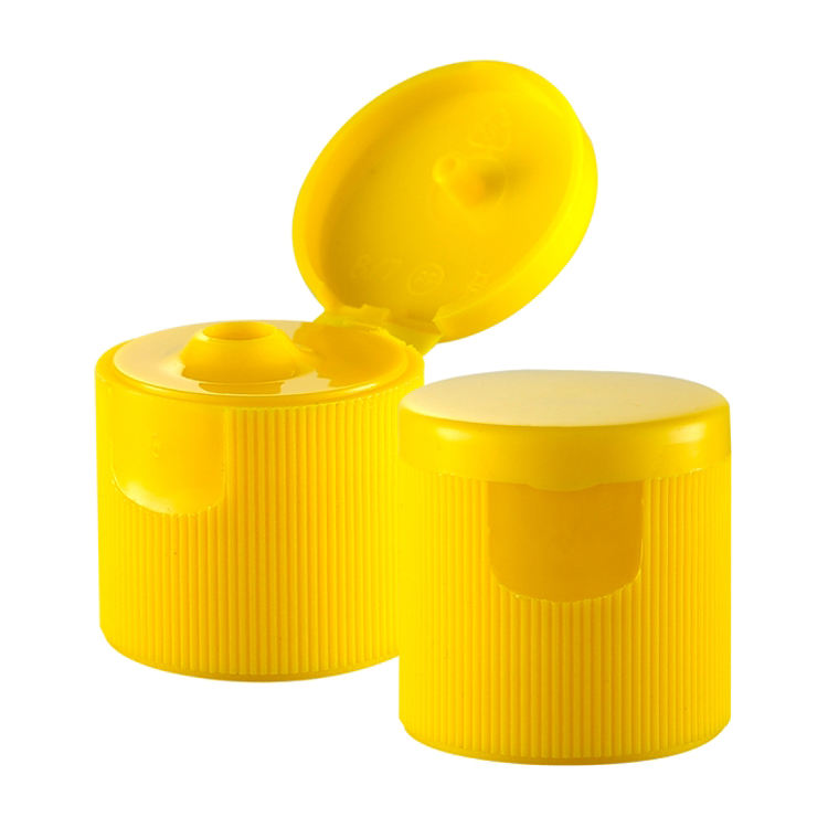 China manufacture PP colorful plastic ribbed flip top Bottle cap