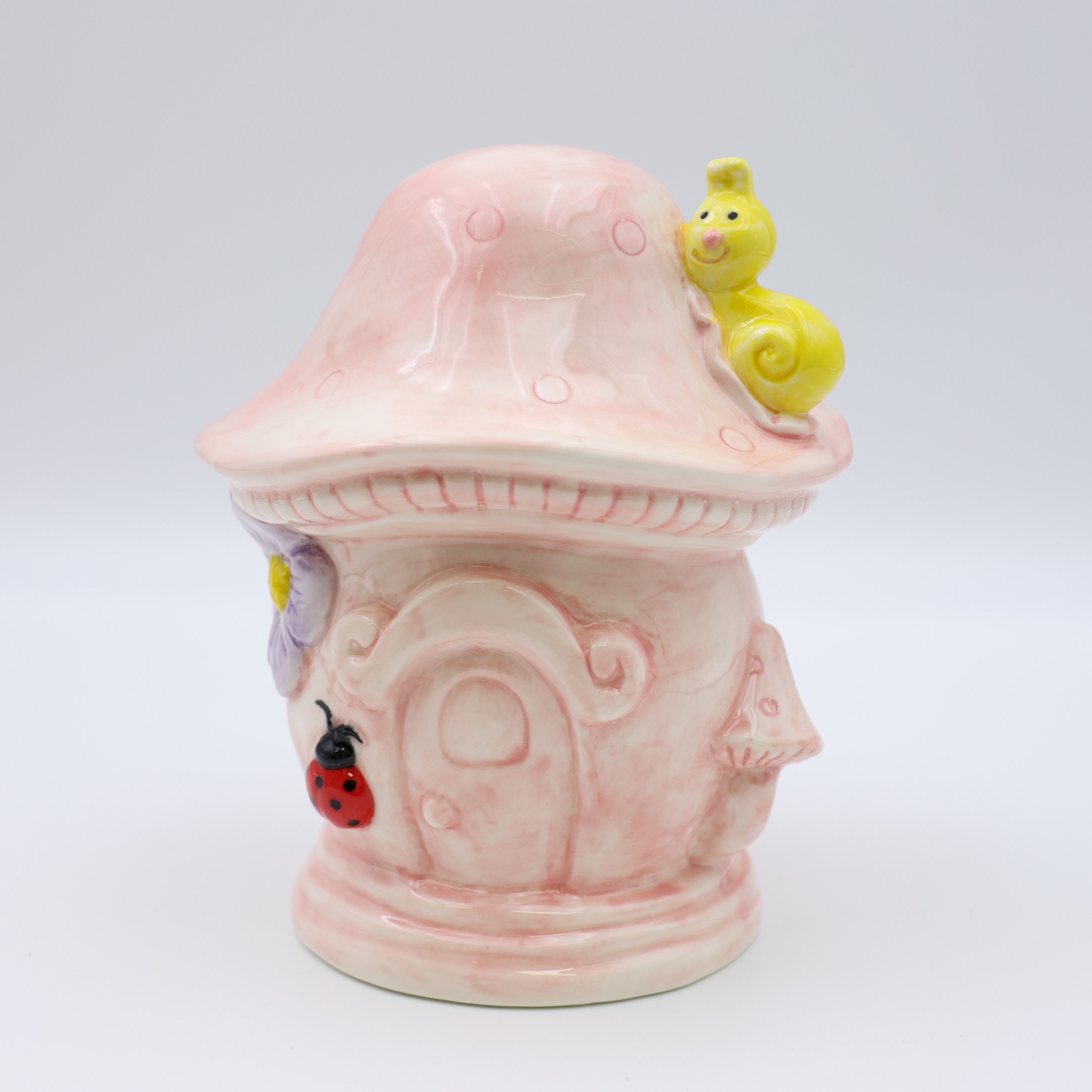 Ceramic Mushroom Tiki Mug Pink