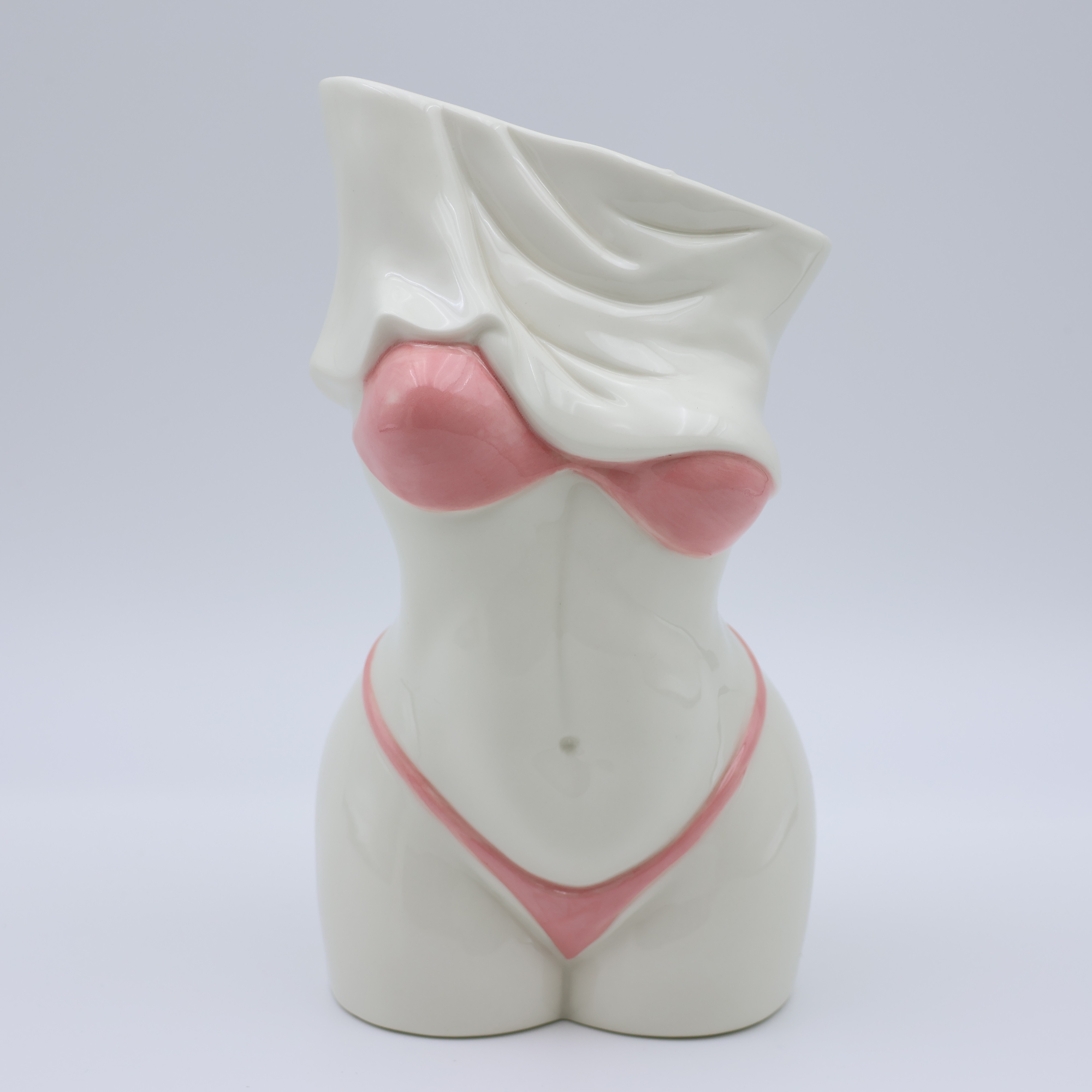 Keramisk kvindelig krop skulpturel vase