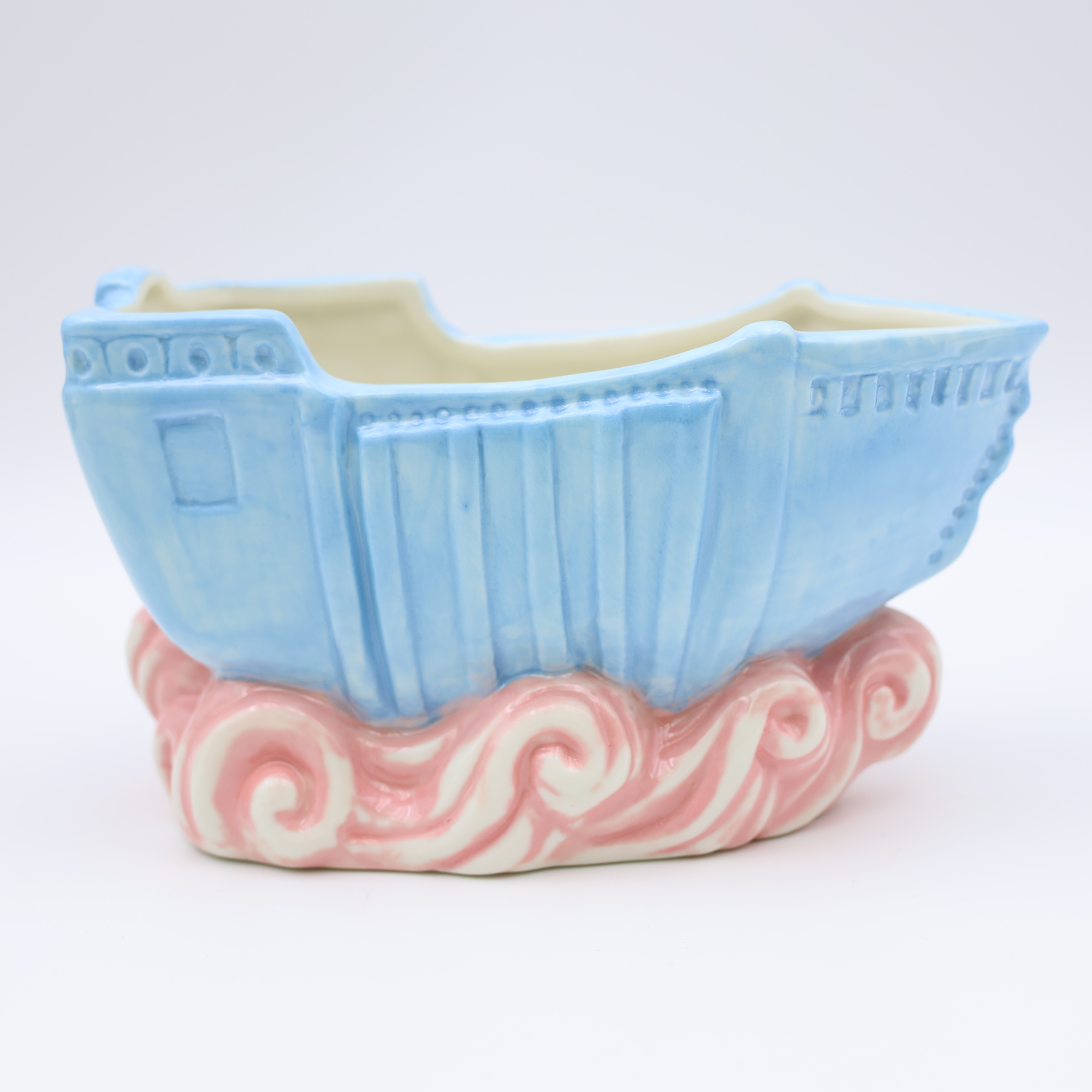 Ceramic Boat Tiki Mug Blue