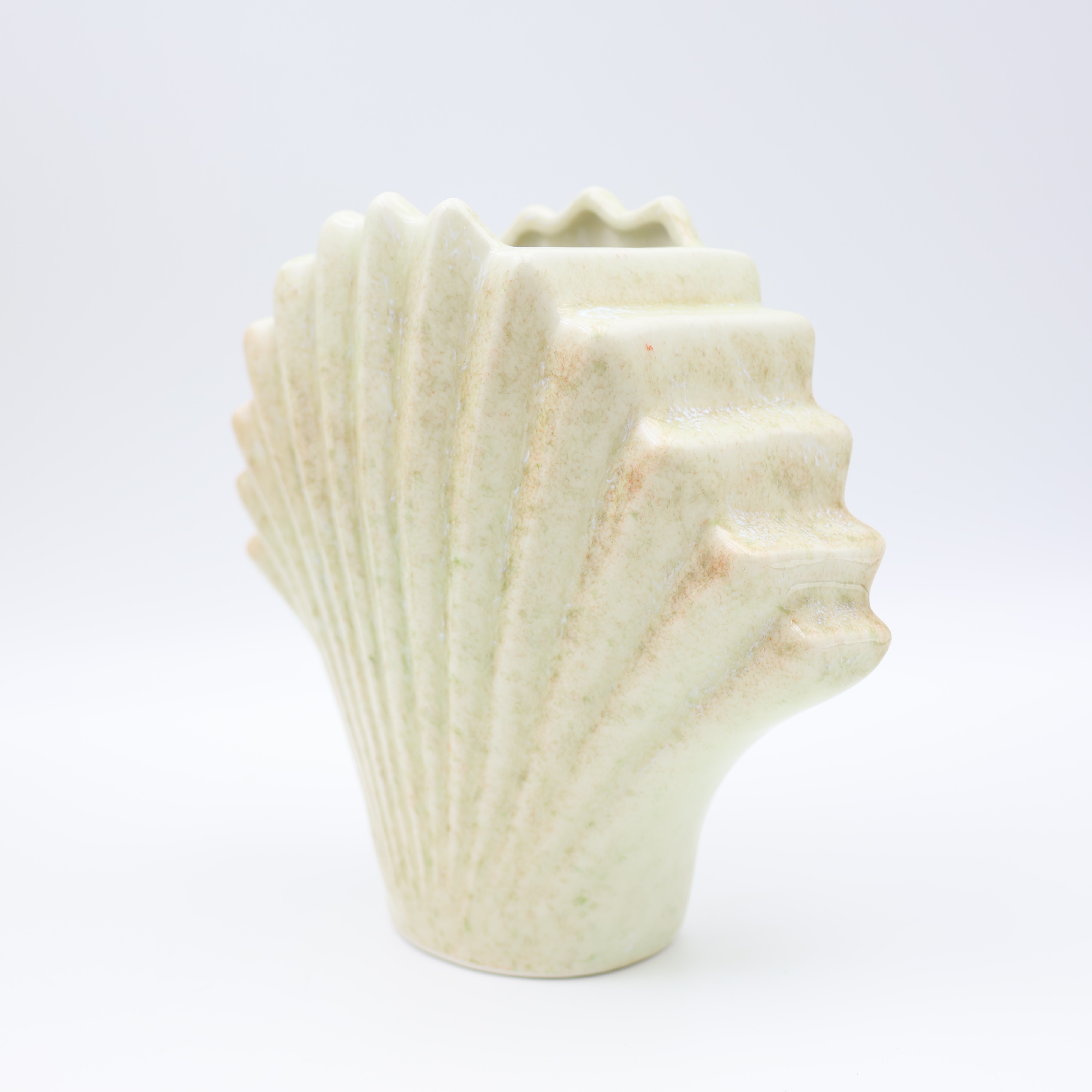 Ceramic Seashell Tiki Cocktail Mug Light