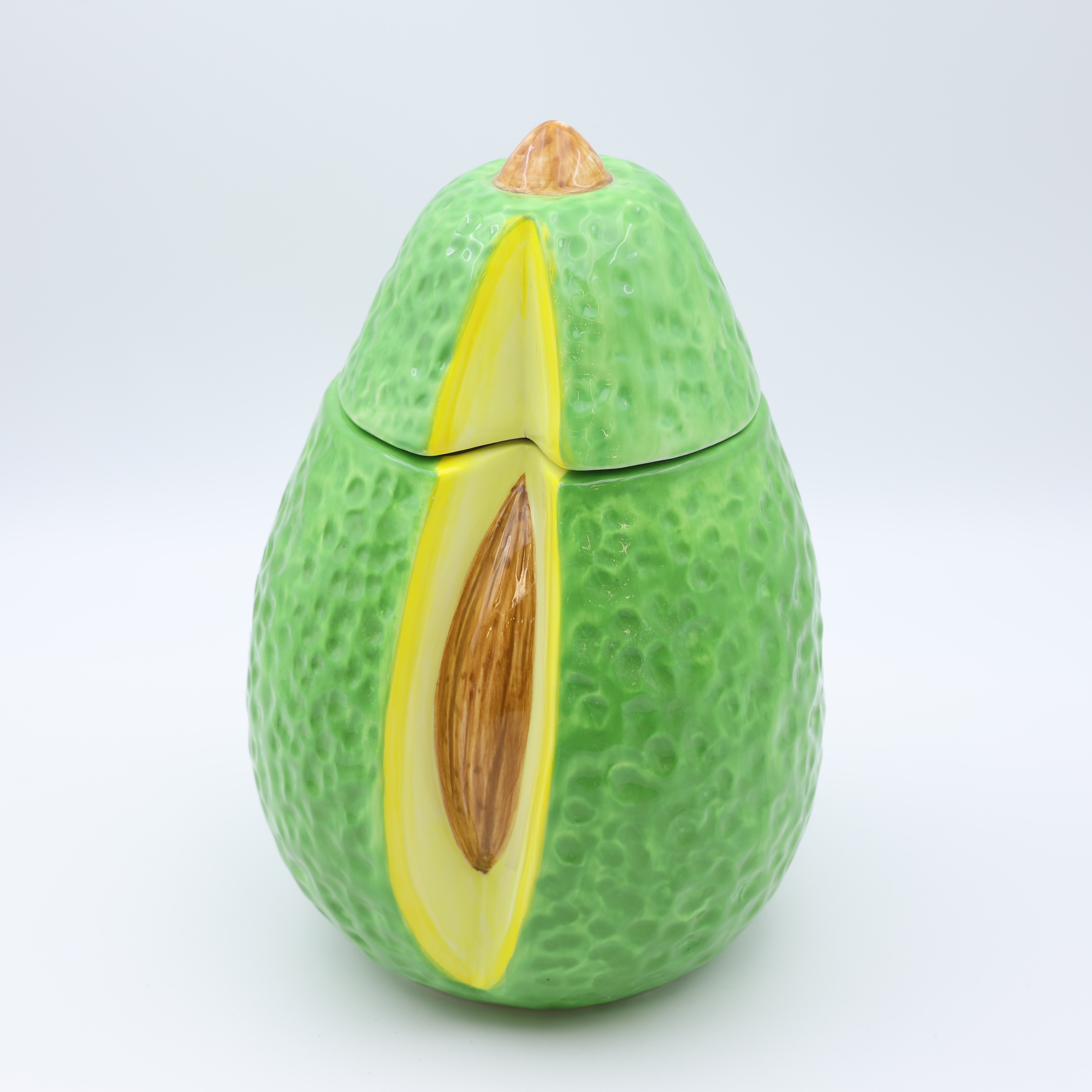Ceramic Avocado Figura at Jar cum Lid