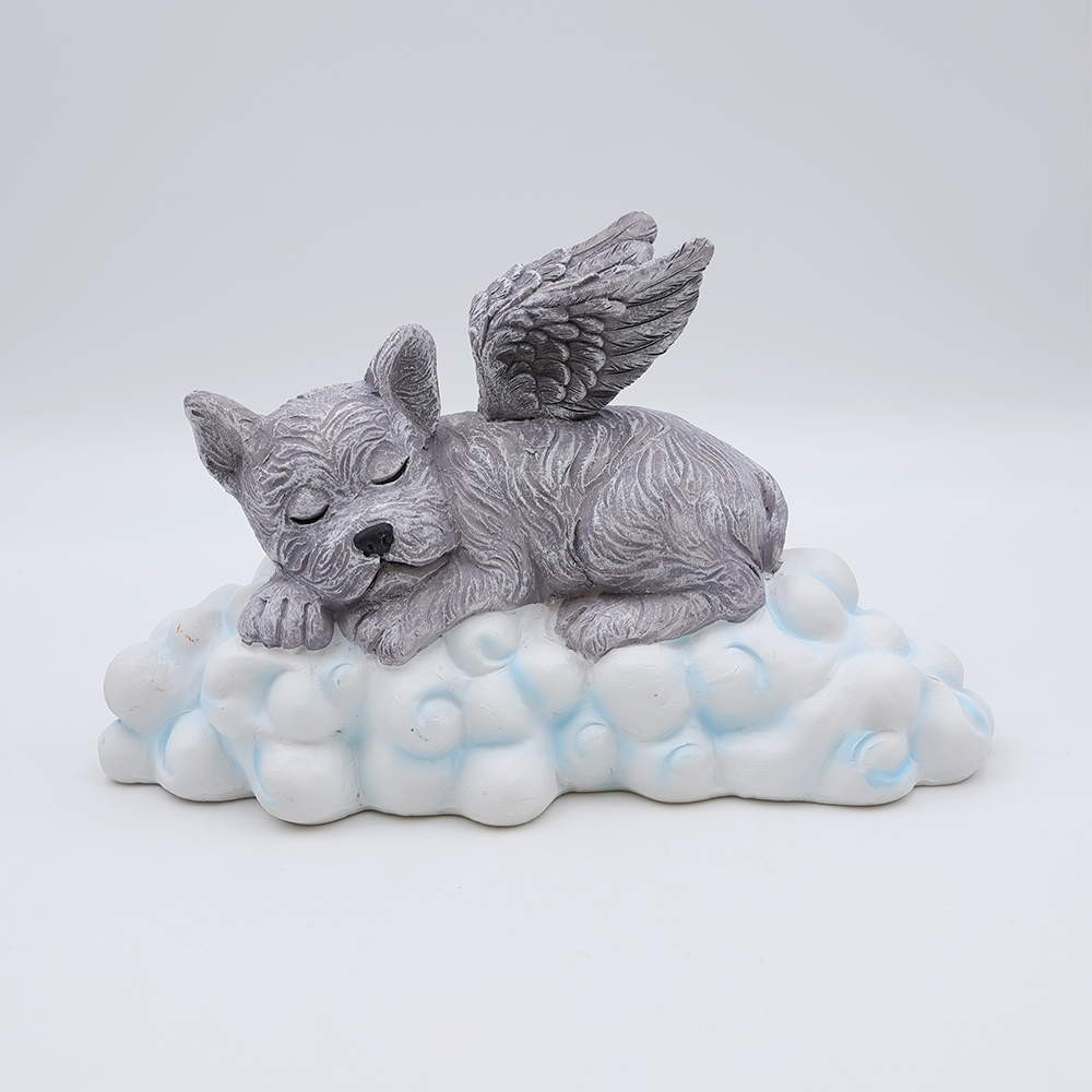 Andělský pes v oblakovém pamětním kameni
