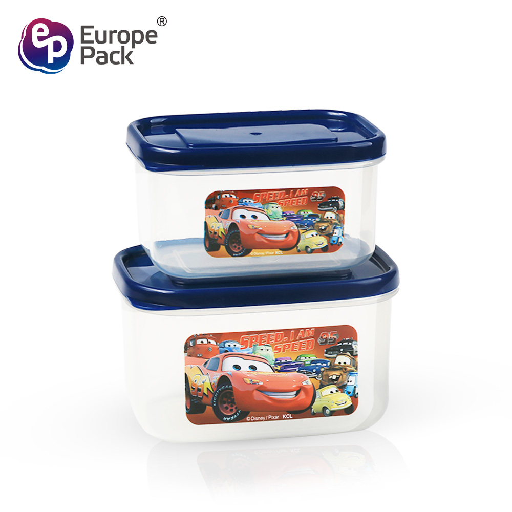 OEM Mini Storage Box 2pcs Plastic Food Container with Lid