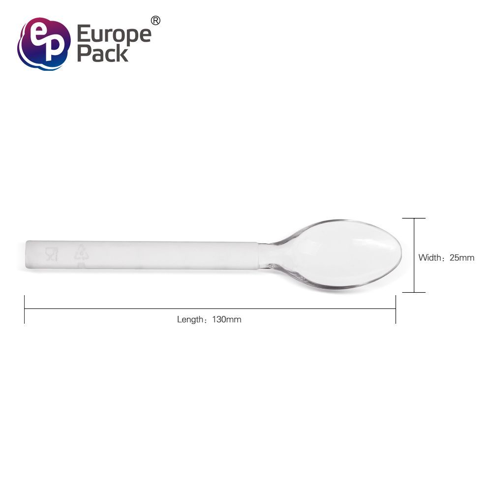 Long Clear Plastic Ice Cream Spoons Utensils Sundae Spoons Long Handle Spoon for Ice Cream, Milkshakes, Tea and Floats, Stirring Cocktails and Tall Ice Beverages
