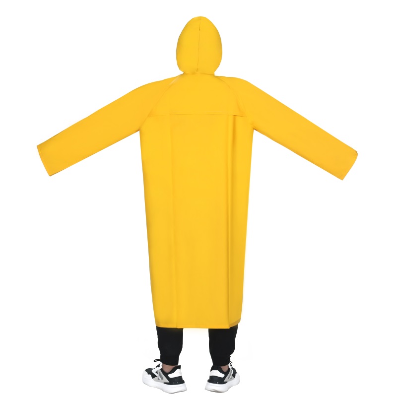Plastic Raincoat with Hoods Sleeves Reusable Rain wear Lightweight Outdoor Raincoat