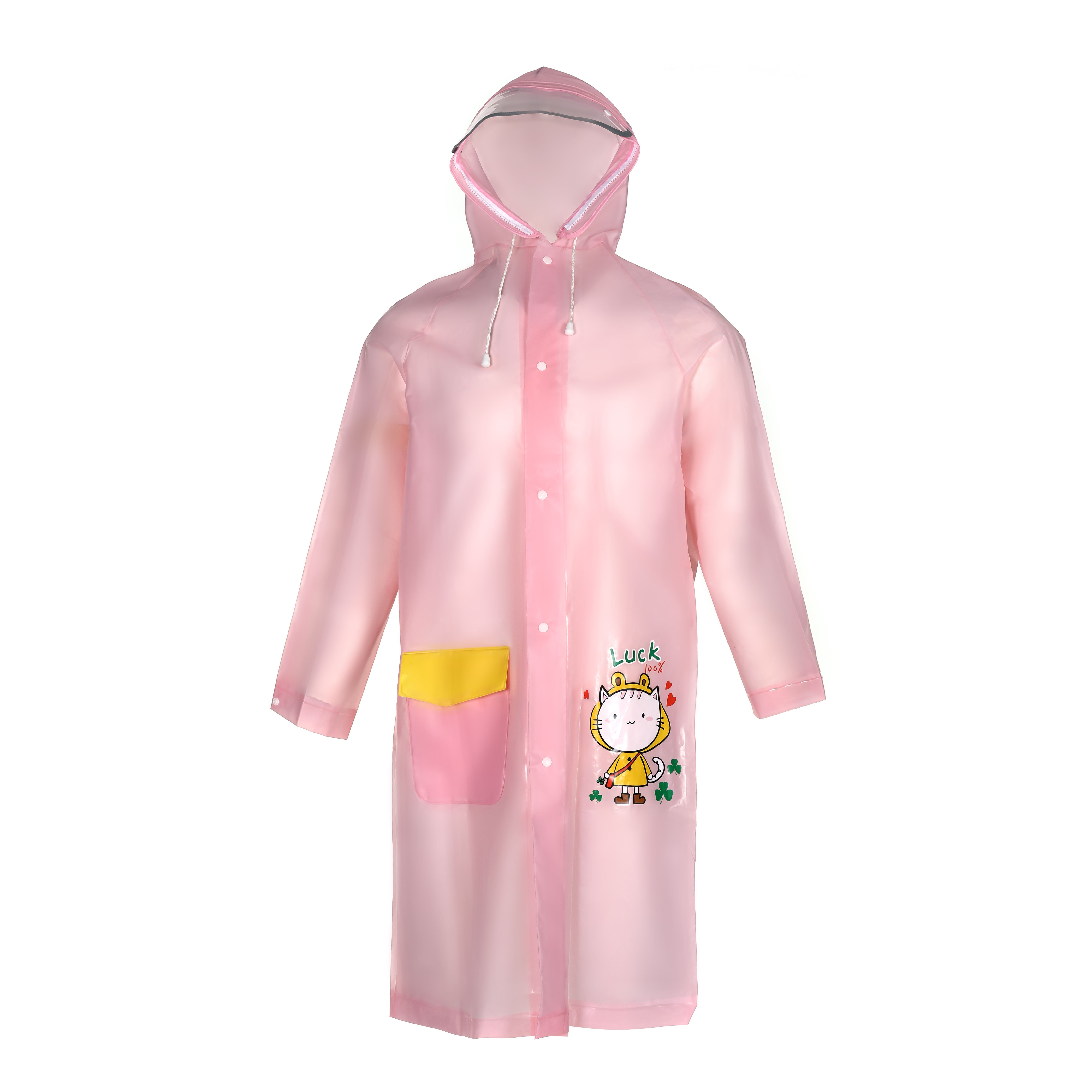 100% Waterproof hot sale Outdoor high quality PEVA rain poncho raincoat with customize logo printing