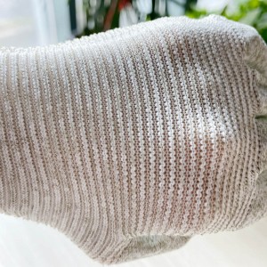 13-gauge white polyester/copper fiber liner, white PU palm coated gloves