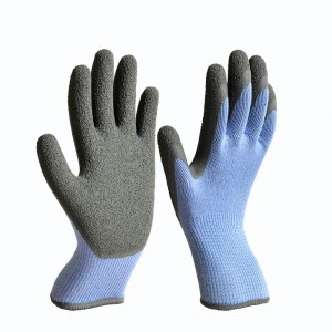Professional Design China 13 Gauge cotton liner, Latex Palm Coated Working Gloves with  Crinkle finished
