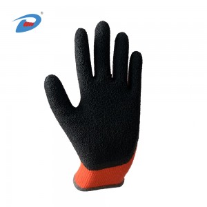 China Wholesale China 10 Gauge Cotton Liner Crinkle Latex Palm Coated Labor Gloves