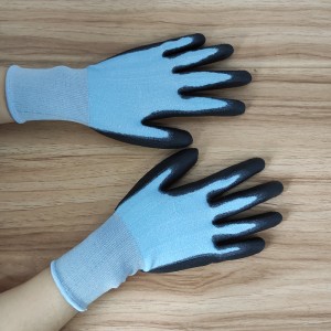 Best-selling china 13 gauge blue polyester liner black polyester liner gloves
