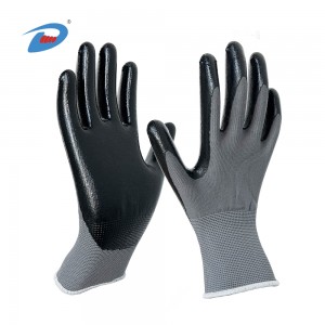 Hot Sale for Nitrile Coated Hand Gloves - 13G Polyester Liner Nitrile Palm Coated Water Proof for sheet metal work – Dexing