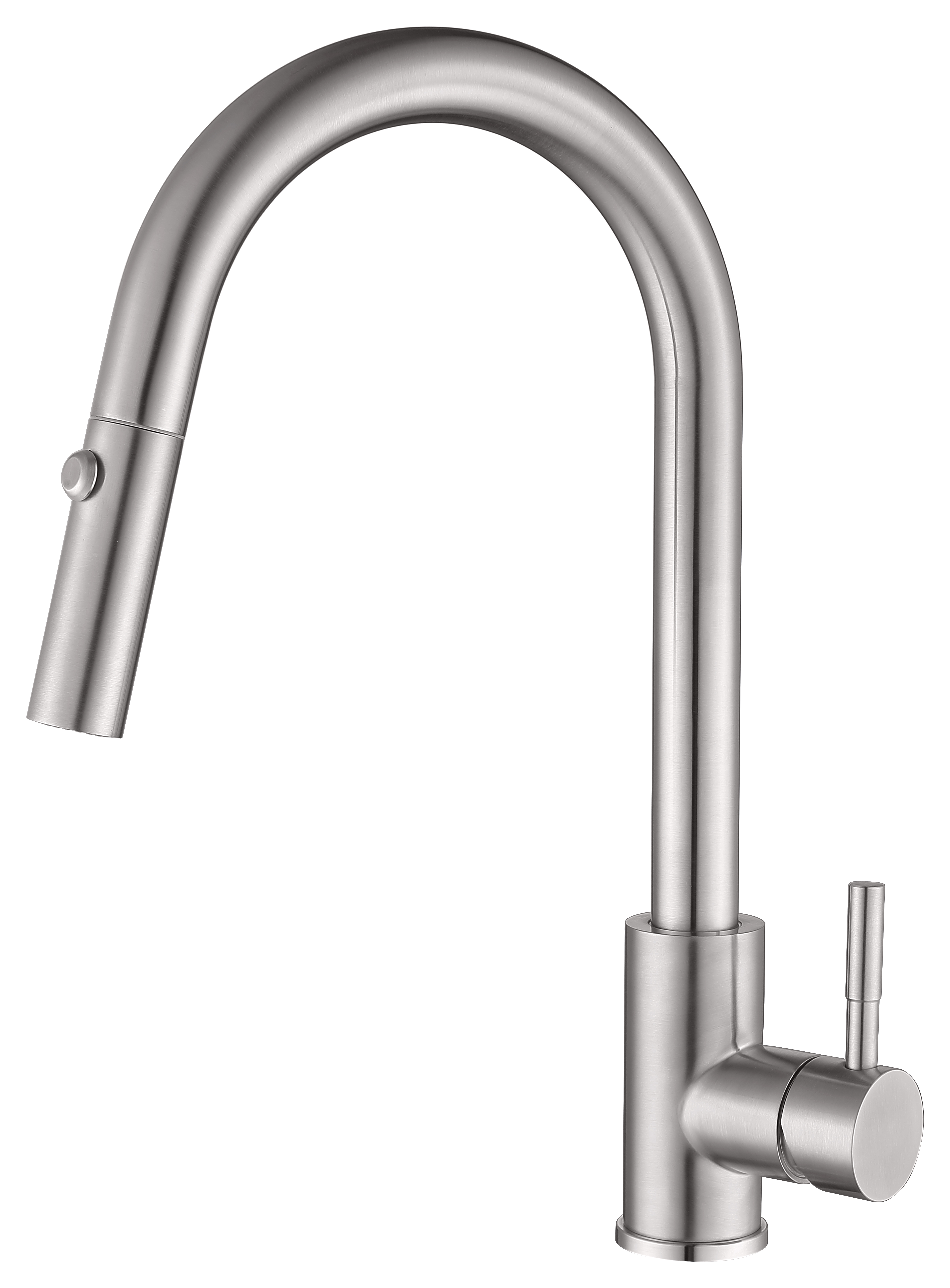 Dual function faucet Brass Round Mixer Tap with 360 Swivel and Pull Out kitchen faucet