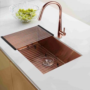 Rose Gold Sinks PVD Stainless Steel Kitchen Sink Factory Black sink Dexing OEM/ODM undermount gold sink single bowl
