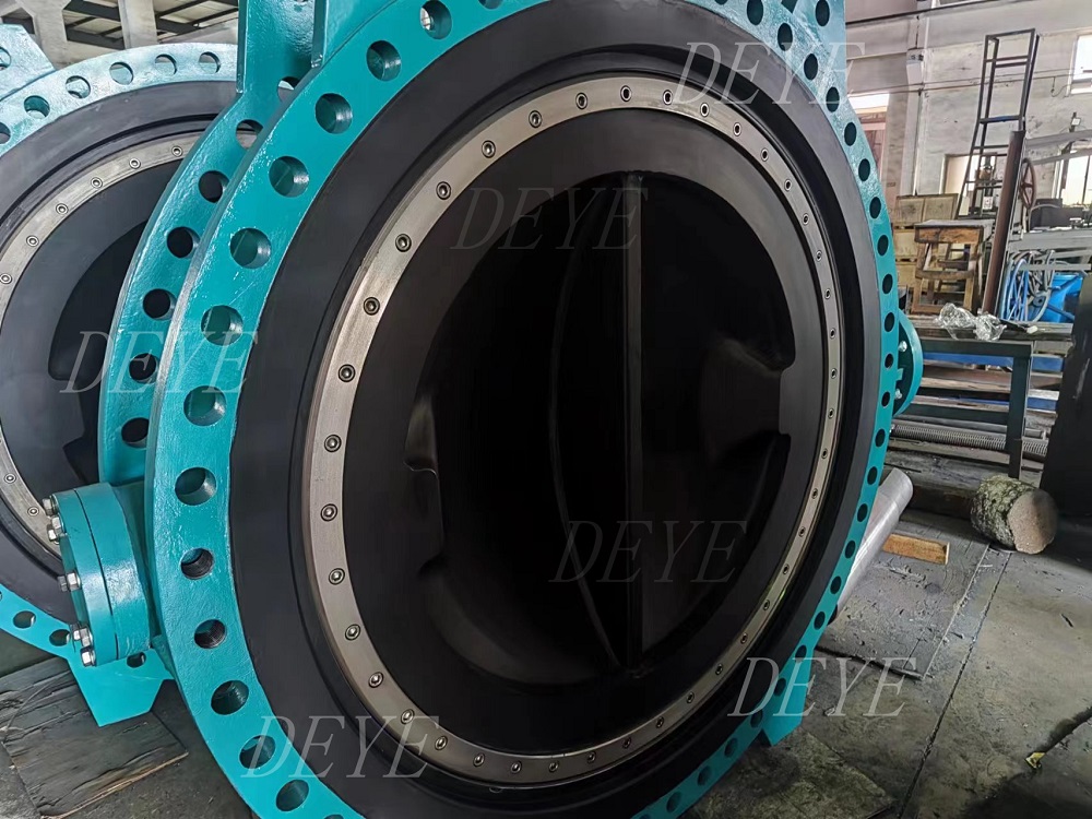 DN2200 hard rubber lined butterfly valves