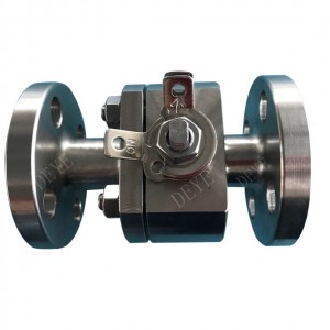 Ang Carbon Steel flanged 150LBS flanged ball valve nga adunay stopper plated lever BV-0150-2F