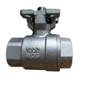 Válvula de bola de 2 piezas roscada tipo pesado con almohadilla ISO5211