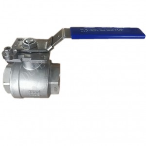 SS316 1000WOG 3-WAY L ball valve with threaded NPT