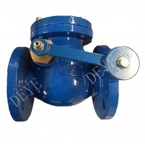 DI flanged swing check valve with lever weight ...