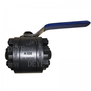 A105 បង្កើត 800LBS 3-pcs ball valve ជាមួយ NPT