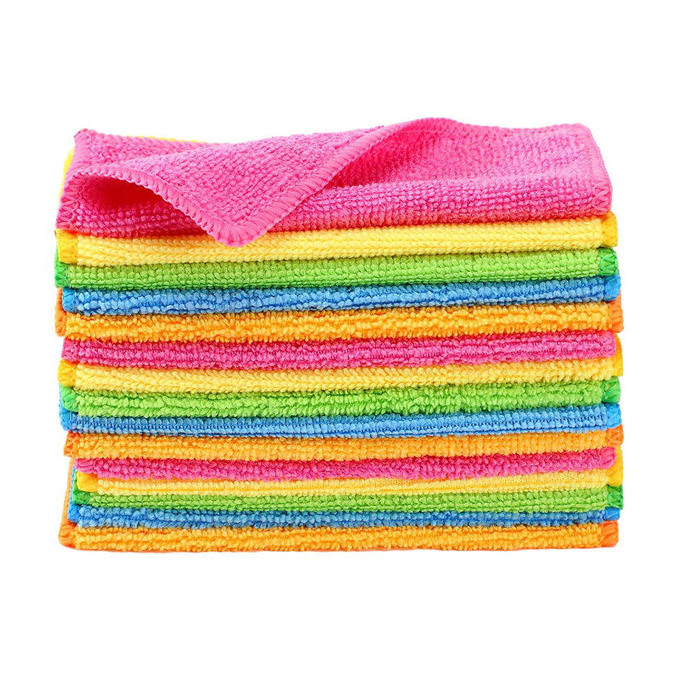 Wholesale Multi Color Washing Cleaning Cloth Household Clean Tool Accessory Absorbent Kitchen Car Microfiber Towels