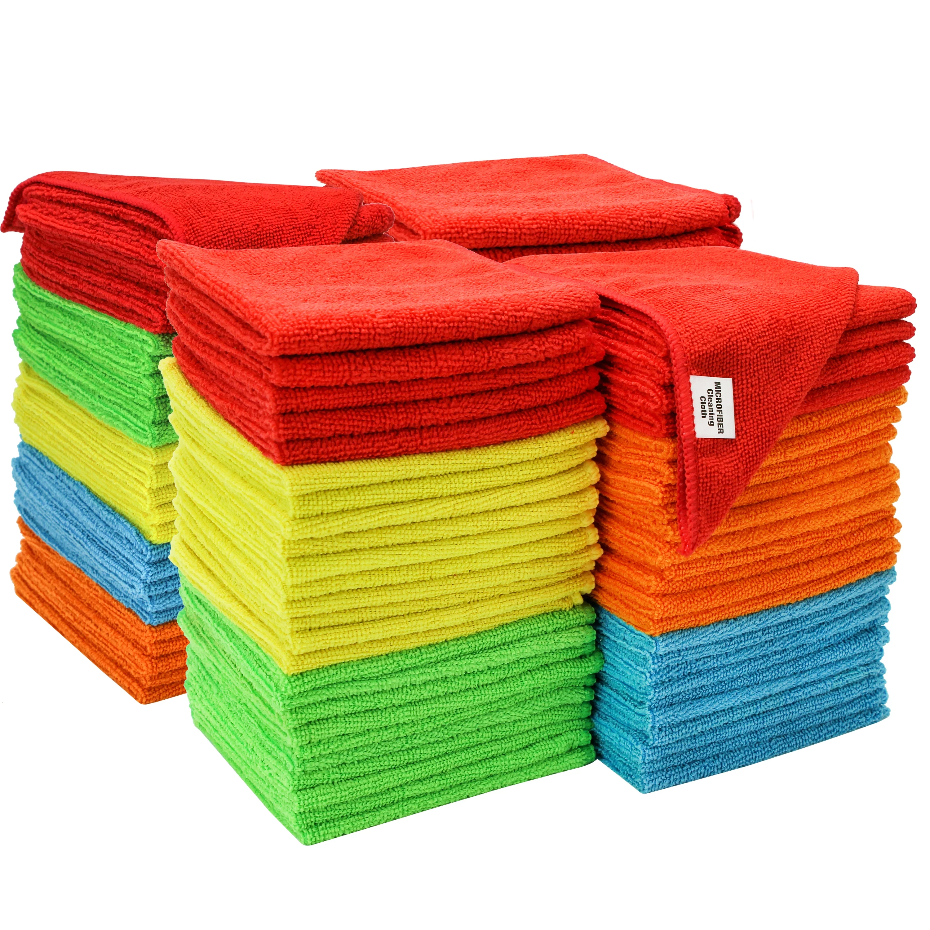 Custom Microfiber Cleaning Cloth Rags Car Towel Absorbent Window Cleaning Cloth Kitchen Towel