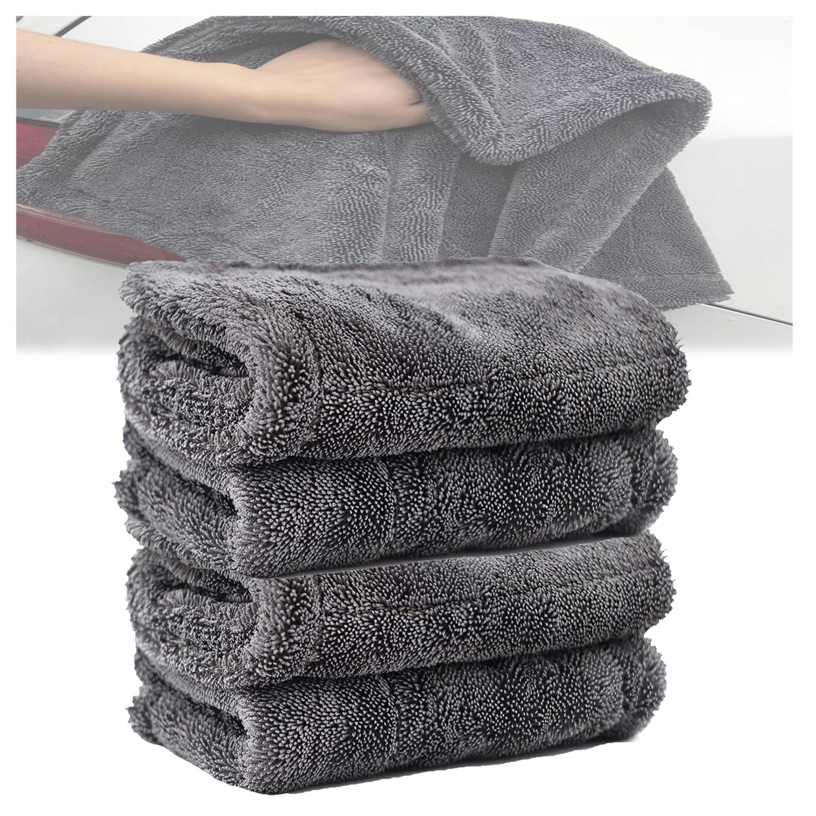Factory Custom Car Wash Towel Double Sided Towel Car Detailing Twisted Cloth Super Absorbent Rag For Car Home Washing Accessories