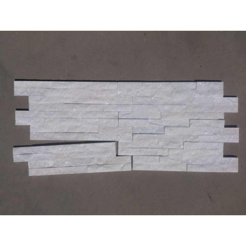 Internal wall white quartz thinner stone strips