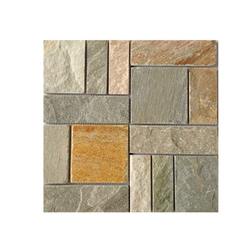 30×30cm Natural Beige Slate Mosaic