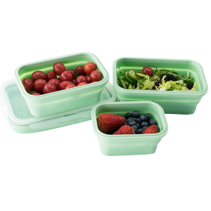 Silicone Collapsible Lunch Box BPA Free Bento Lunch Boxes For Children