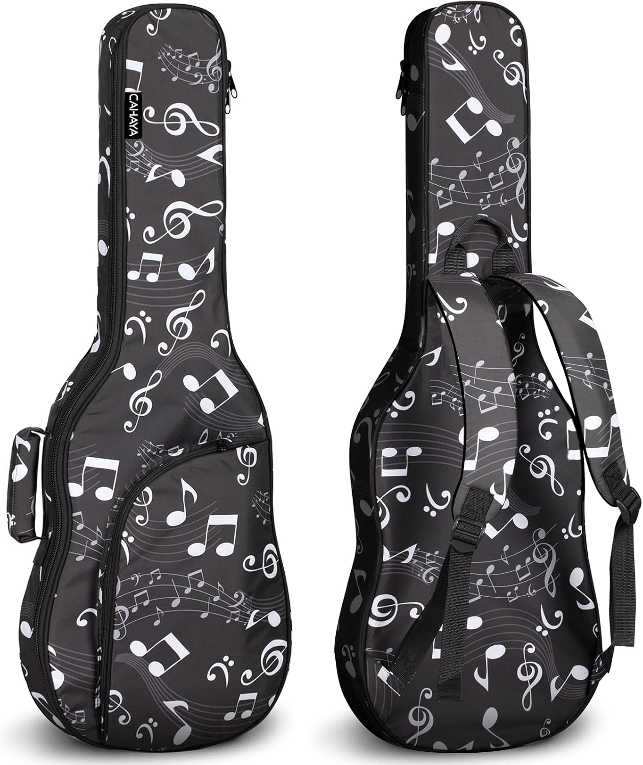 The Electric Guitar Case Note Printing Soft Gig Bag 8mm Padding Guitar Bag Backpack with Handle Loop CY0267