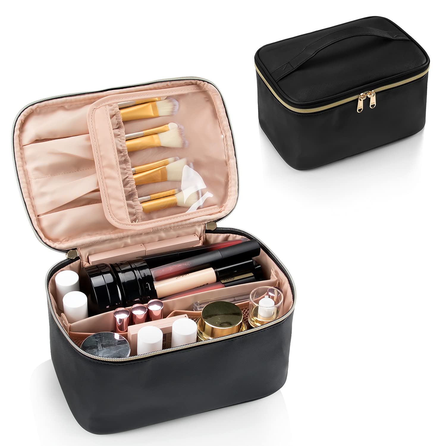 Portable Cosmetic Bag, Large Capacity Travel Makeup Case Organizer(Lady)
