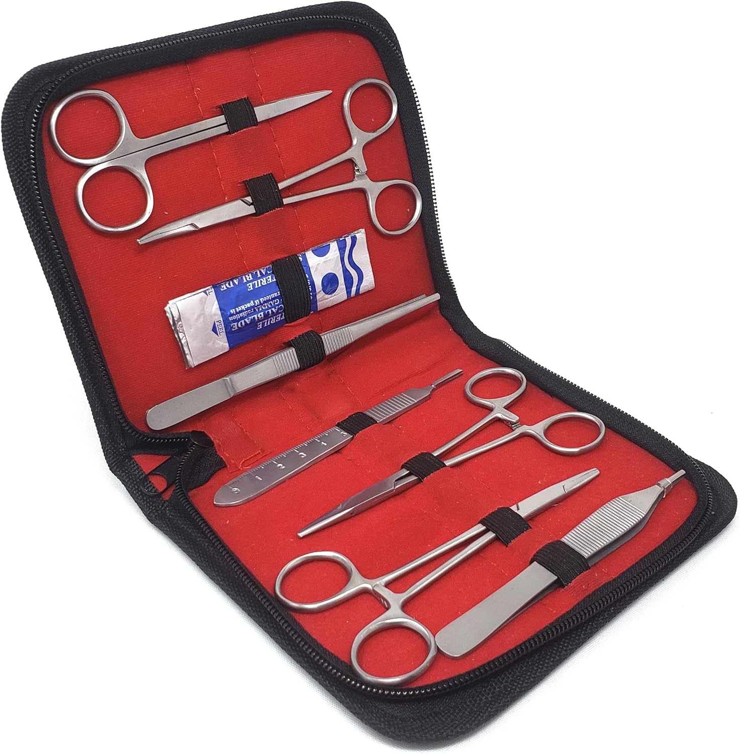 A2Z High Quality 30 Pieces Scissors Forceps Hemostats Needle Holders Suture Student Training Set kit with Case