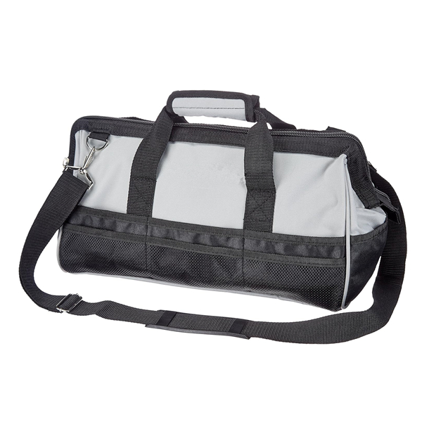 16 inç, bazë e qëndrueshme rezistente ndaj konsumit, çanta standarde e madhe standarde e zezë dhe gri me rrip