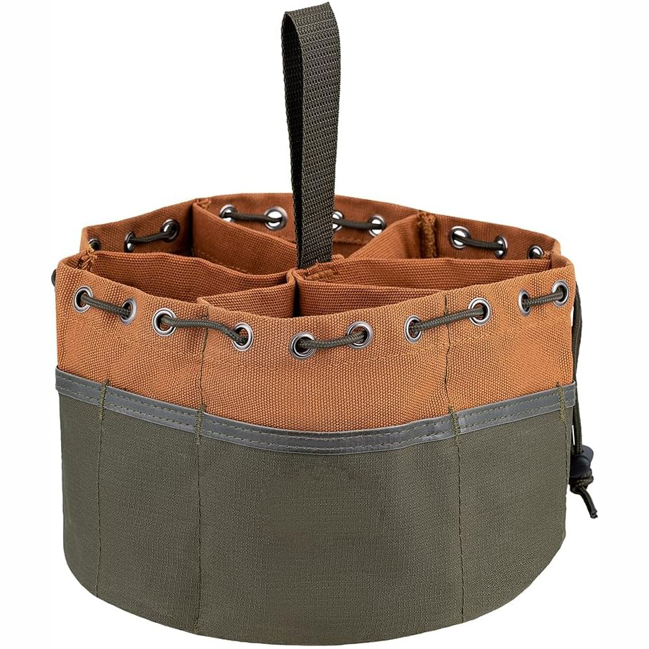 Augstas kvalitātes Brown Bucket izpletņa soma, izturīga mazo detaļu soma
