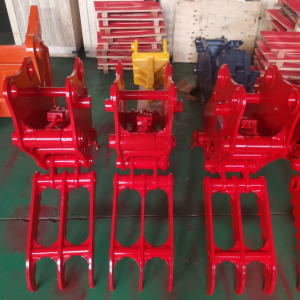 OEM Services Color Customized Hydraulic Steel Stone Excavator Grapple For Sale