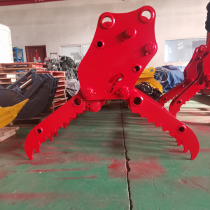 OEM Services Color Customized Hydraulic Steel Stone Excavator Grapple For Sale