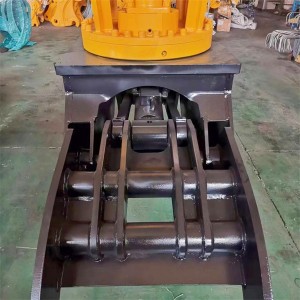 DHG-08 Model Hydraulic 360 Degree Rotating Wood Grapple For 20-25 Tons Excavator