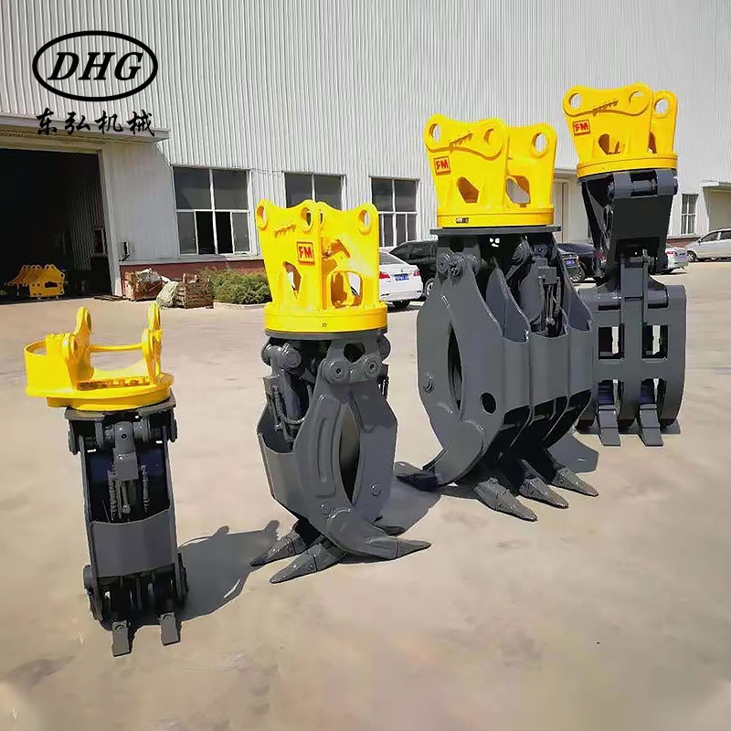 High Reputation Hydraulic Tools Constraution Machinery Parts – Excavator Rotating Grapple hydraulic wood grapple – Donghong detail pictures