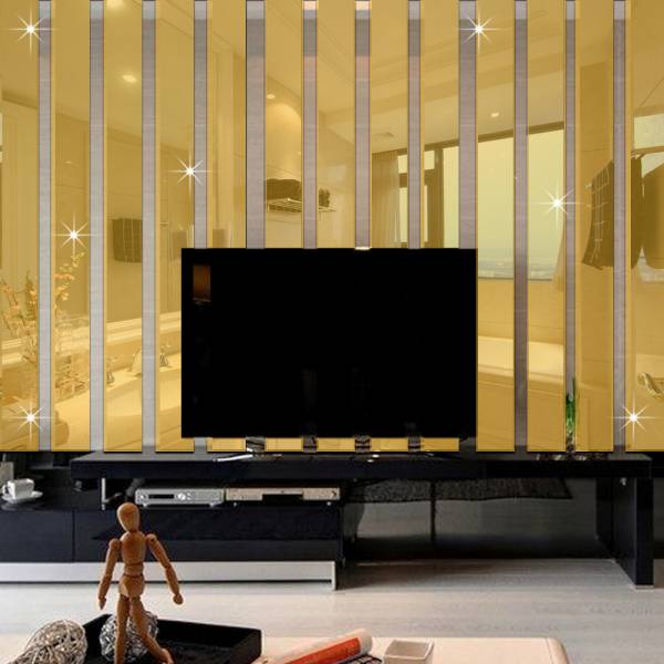 Rectangle Mirror Wall Stickers 3D Acrylic Mirrored Decorative Sticker Featured Image