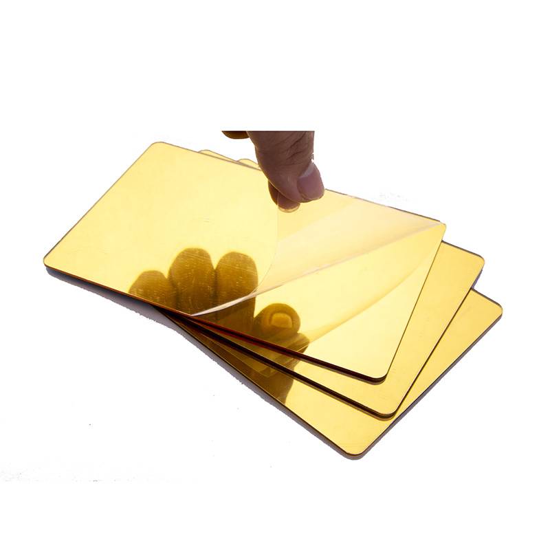 1mm 6mm Mirrored Acrylic Sheet Gold Acrylic Sheet -WallisPlastic