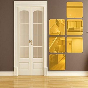 Factory Selling China Self Adhesive Acrylic Mirror Wall Sticker Square Shaped for Home Decoration