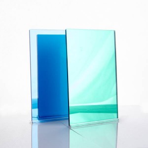 Colored acrylic mirror sheet cut to size