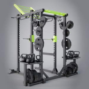Low price for China Commercial Half Power Cage Machine Gym Fitness Equipment Power Rack Squat Rack for Home Gym Training