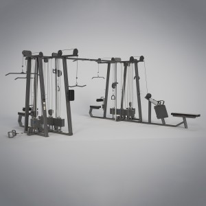 Online Exporter China 7-Stack Multi Station Body Building Fitness Equipment, Gym Machine
